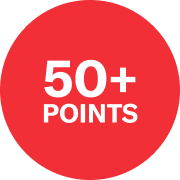 50+ Points