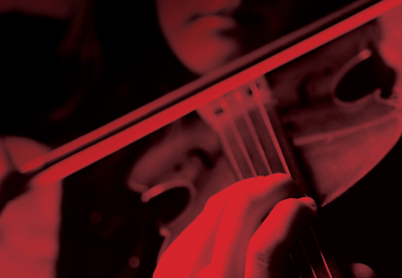 Person playing violin