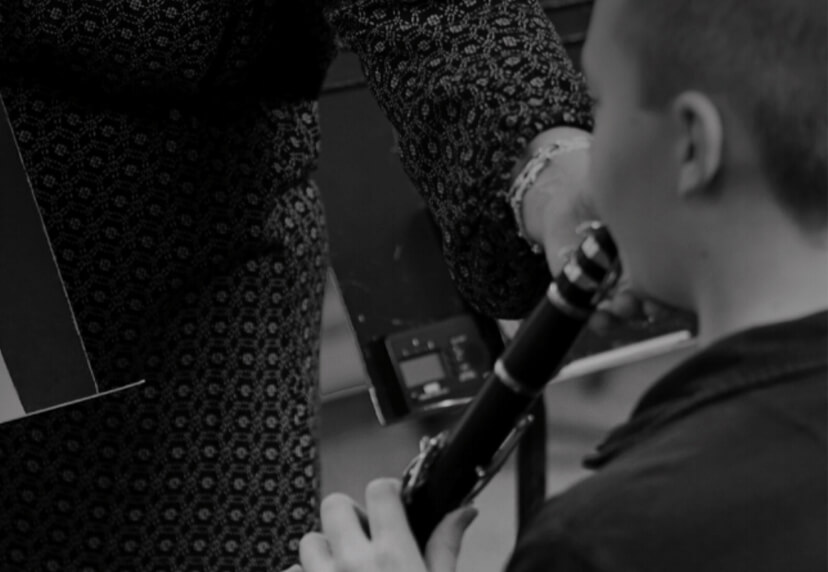 Person playing clarinet