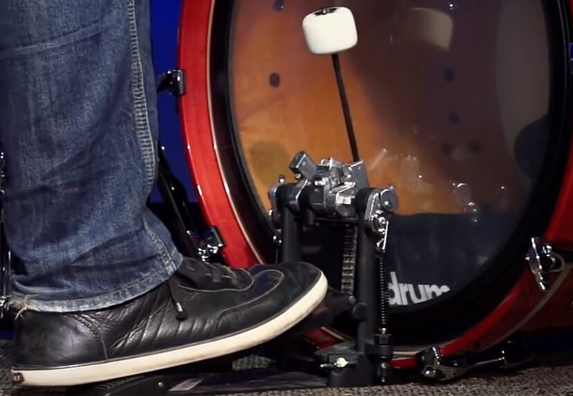 Person playing bass drum