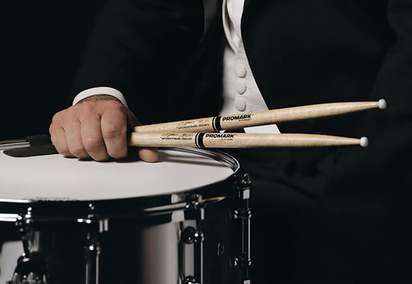 Person with snare drum