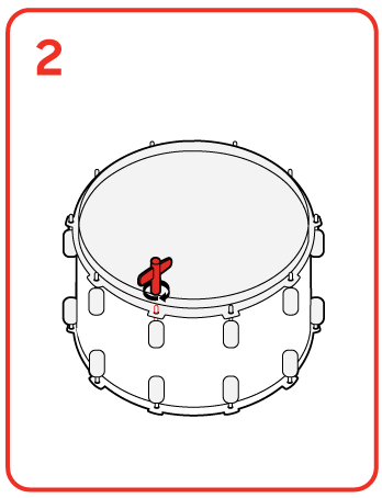 How to tune a bass drum, step 2