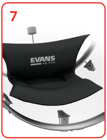 How to tune a bass drum, step 7