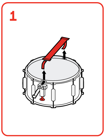 How to tune a snare drum, step 1
