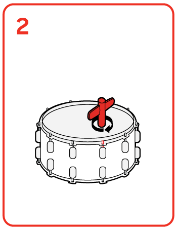 How to tune a tom drum, step 2