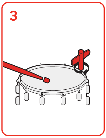 How to tune a tom drum, step 3