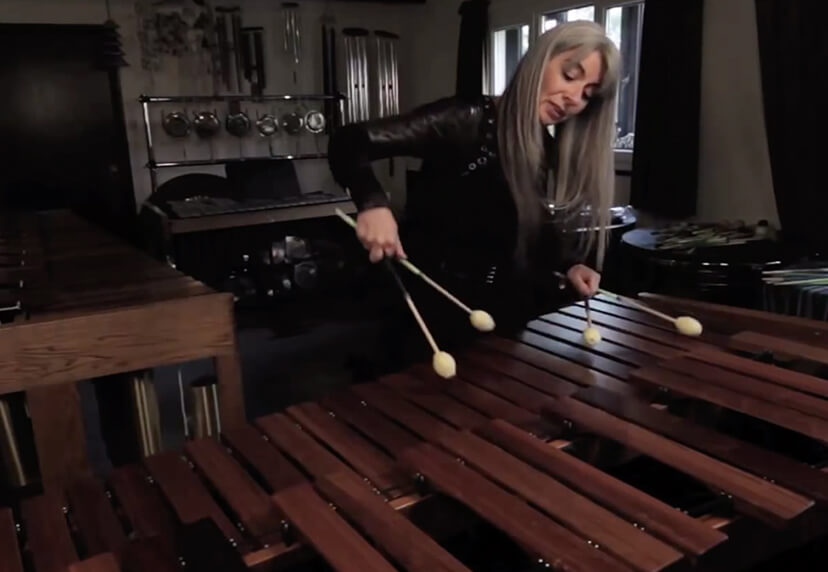person playing marimba
