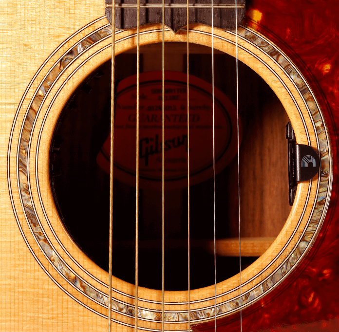 Soundhole tuner in guitar